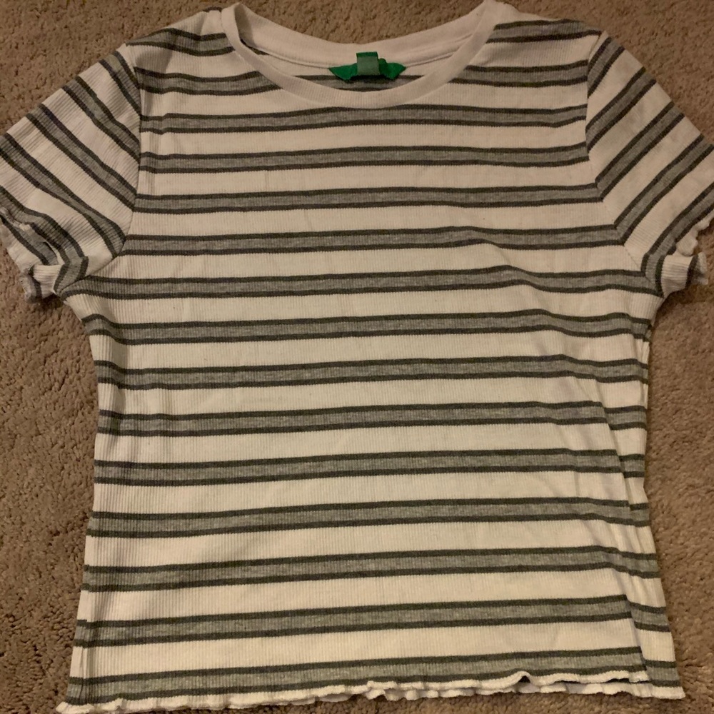 Simple Grey and White T-Shirt